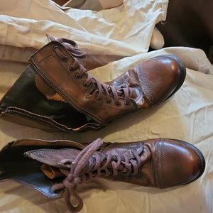 Steve Madden brown leather boots, sz 8.5